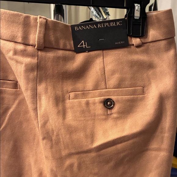 Banana Republic Men's Tan Italian Brushed Flannel Chinos size 4L - NWT - Picture 4 of 7